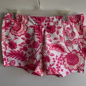 NWT Southern Tide size 6 pink & white floral cotton shorts